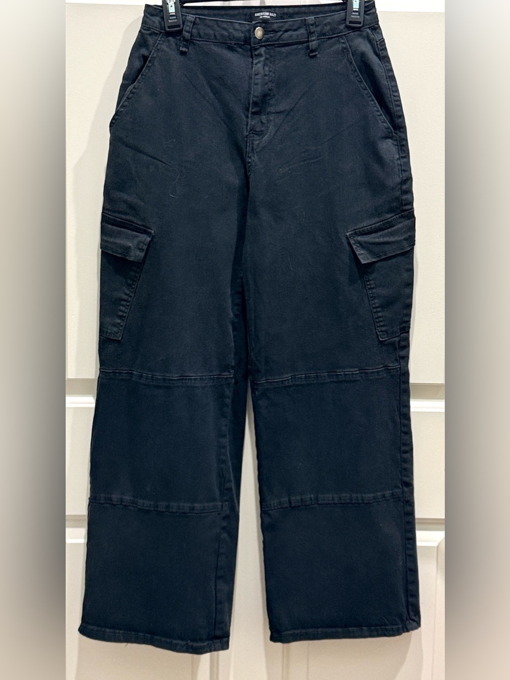 American Bazi Black L Gorpcore Y2K Grunge Urban Chic Cargo Utility Baggy Pants